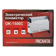 Конвектор электрический Ресанта ОК-1500С белый, 1500 Вт, 20 м2, термостат