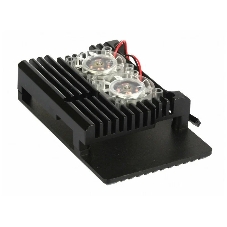 Корпус Qumo Aluminum case with double Transparent fans, Raspberry Pi 4, black(RS012)