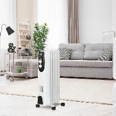 Обогреватель масляный Ballu Classic BOH/CL-07WRN (7 секций), белый, 1500 Вт, 20 м2, термостат