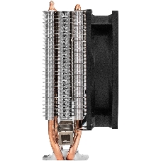 Кулер ExeGate Wizard EXX200-PWM.RGB (Al+Cu, 2 тепл.трубки, LGA775/1150/1151/1155/1156/1200/1700/1851/AM2/AM2+/AM3/AM3+/AM4/AM5/FM1/FM2/754/939/940, TDP 95W, Fan 90мм, PWM, 800-2400RPM, Hydro bearing, 4pin, 11-24db, 305г, RGB подсветка, с термопастой, на защелках, RTL)