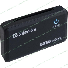 Кард-ридер Defender Optimus/черный/CF/MMC/MS/MS Duo/MS Micro M2/MS Pro/MS Pro Duo/RS-MMC/SD/SDHC/micro-SD/mini-SD/miсro-SDHC/USB 2.0 A(M)/черный