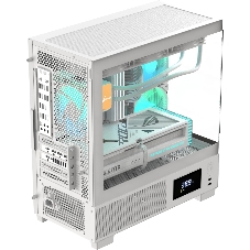 Компьютерный корпус AeroCool/Formula V Line Crystal E1M White, MATX, USB3.0*2, Switch Display Panel