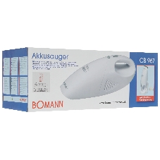 Пылесос ручной Bomann CB-967 белый, 200 Вт, уборка сухая, пылесборник контейнер 1.5 л