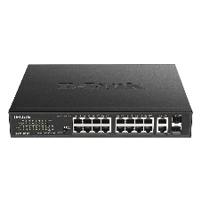 Коммутатор D-Link DES-1018MPV2, 16×100 Мбит/с + 2×1 Гбит/с Combo, неуправляемый