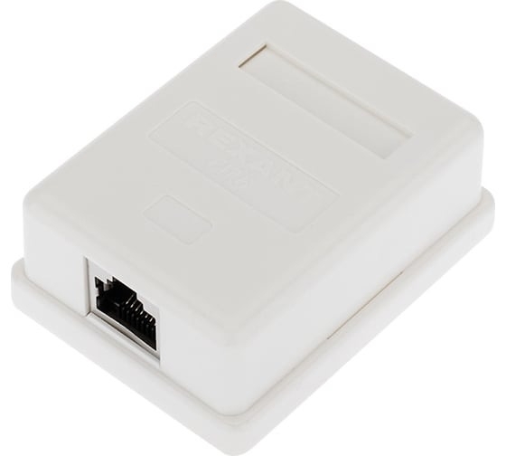 Рoзетка компьютерная внешняя Rexant 1-порт RJ-45 (8P8C), FTP экранированная, категория 6