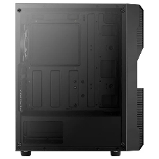 Корпус Aerocool/Formula Menace Saturn RGB-G-BK-v1 (3xUSB, 2xAudio, 0.5 мм, 120 мм FAN, прозрачная стенка-закаленное стекло, mATX