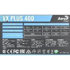 Блок питания Aerocool/Formula VX-400 PLUS, 400Вт, 120мм, черный