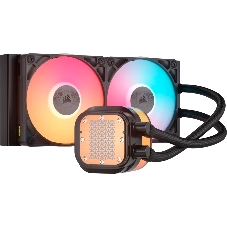 Система жидкостного охлаждения Corsair iCUE LINK TITAN 240 RX LCD (240мм, черный, RGb/ Fans: 2x120мм, 73.5CFM, 36dBA, 2100RPM/ S: 1851, 1700, AM5, AM4)