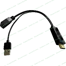 Переходник Buro HDMI (m)/DisplayPort (f) черный