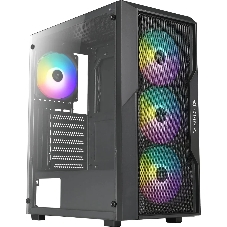 Компьютерный корпус Azza Fighter черный без БП ATX 4x120мм 2x140мм 2xUSB2.0 1xUSB3.0 audio bott PSU