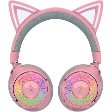 Гарнитура Razer Kraken Kitty V3 Pro Quartz розовый, беспроводная, bluetooth, до 70 ч, подсветка