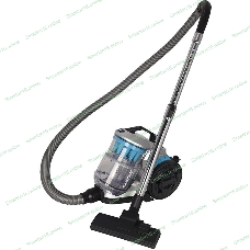 Пылесос Hyundai HYV-C2955 серебристый/синий, 380/2400 Вт, уборка сухая, пылесборник контейнер 3.5 л