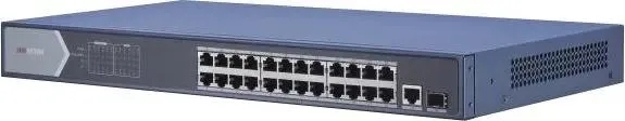 Коммутатор Hikvision DS-3E0526P-E(O-STD), 24×1 Гбит/с PoE + 1×1 Гбит/с SFP, неуправляемый
