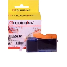 Картридж струйный Colouring CG-CLI-521C голубой с чипом водный (9 мл) для Canon IP3600/IP4600/MP540/MP550/MP620/MP630/MP980