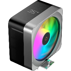 Кулер для процессора Ocypus Delta A40 EX BK Digital, 120мм ARGB FAN, Top Display Panel, 4 HEAT PIPES, 4-PIN PWM, 500-1800 RPM, 29DBA, HYDRO BEARING, LGA115X/1200/1700/18XX, AM4/AM5