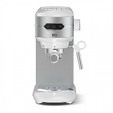 Кофеварка эспрессо BQ CM3001 стальной/белый, исп. кофе - молотый, 1 л, 1450 Вт, 15 Бар.