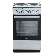 Плита электрическая De Luxe 5004.16э 010 серебристый, конфорок 4 шт, духовка 46 л, гриль, 50 см x 85 см x 50 см