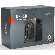 Блок питания PCCOOLER, 550W 80+ белый (ATX, ATX 2.4, Non-modular, 1x24(20+4)pin 550мм, 1xCPU*2 8(4+4)pin 610+150мм, 1xPCIe*2 8(6+2)pin 510+150мм, 2xSATA*3+MOLEX4pin*1 450+150+150+150мм, Active, 120x120мм, 140x150x86мм, APFC, OVP, SCP, OPP (140-160%, 2ms delay))