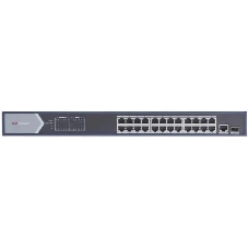 Коммутатор Hikvision DS-3E0526P-E(O-STD), 24×1 Гбит/с PoE + 1×1 Гбит/с SFP, неуправляемый