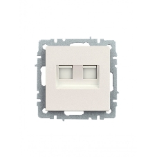 Розетка компьютерная двойная IEK BRITE РК10-2-БрЖ кат.5E RJ45 жемчуг