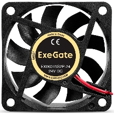 Вентилятор корпусной ExeGate EX06015S2P-24, 60 мм, 4800 об/мин, 34 дБ, 2-pin, без подсветки