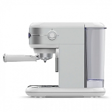 Кофеварка эспрессо BQ CM3001 стальной/белый, исп. кофе - молотый, 1 л, 1450 Вт, 15 Бар.