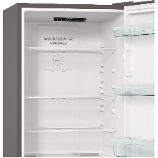 Холодильник Gorenje NRKE62XL серебристый металлик двухкамерный 203/99л морозилка снизу, No Frost