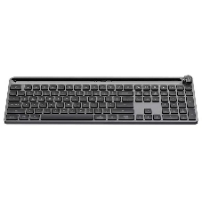 Клавиатура JLab Epic Keyboard гибридная, USB Type-A, Bluetooth, радиоканал, серый