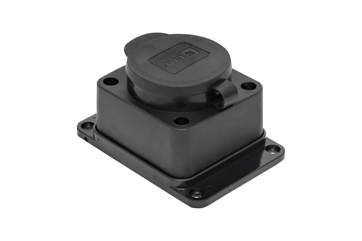 Розетка настенная с защитной крышкой каучуковая 230В 2P+PE 16A IP44 EKF PROxima