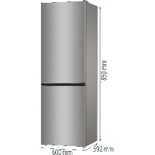Холодильник Gorenje NRKE62XL серебристый металлик двухкамерный 203/99л морозилка снизу, No Frost