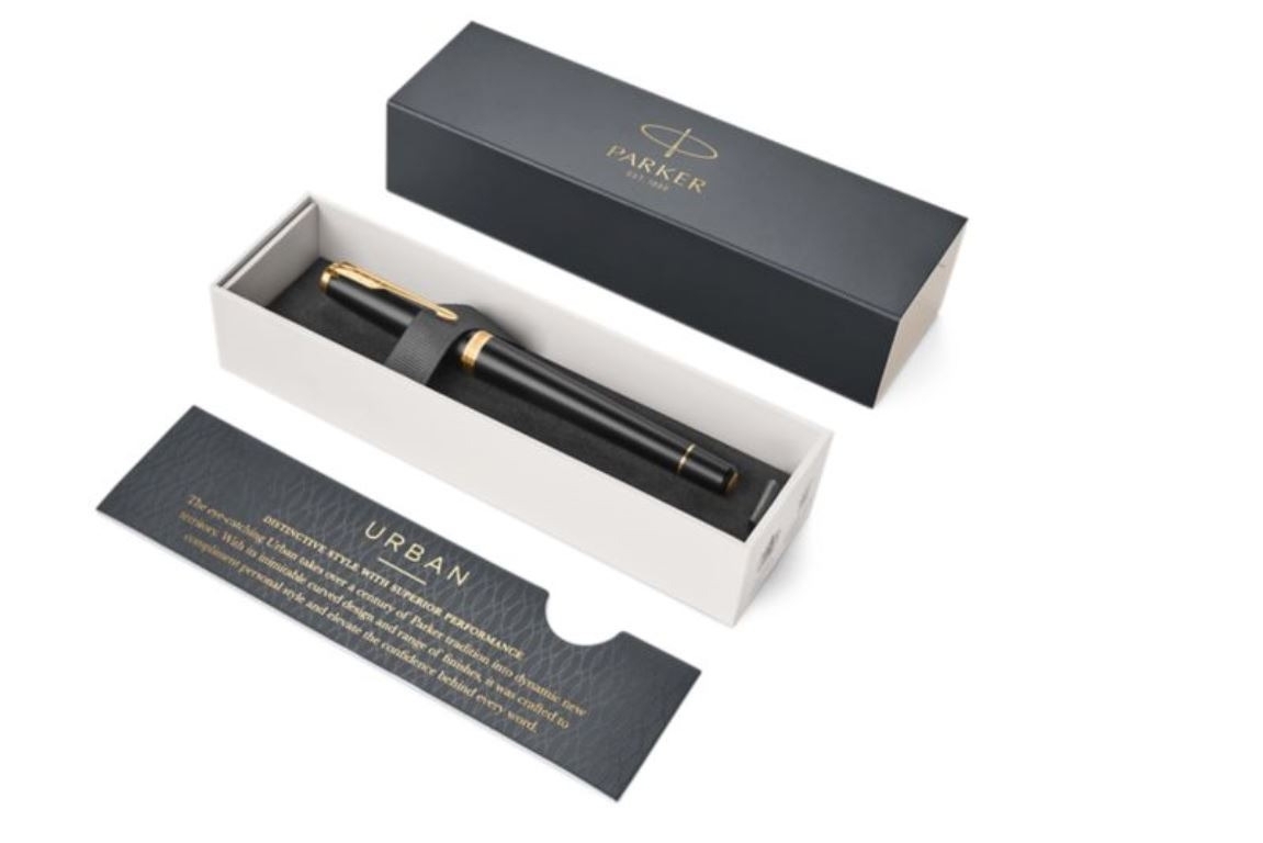 Ручка перьевая Parker Urban Core F309 (CW1931593) Muted Black GT, F, сталь нержавеющая, подарочная коробка