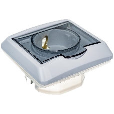 Розетка 1-м СП Этюд защ. шторки с заземл. IP44 белый SchE PC16-044B