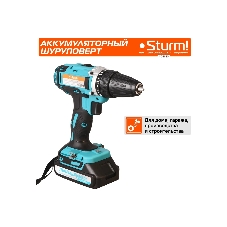 Дрель-шуруповерт Sturm CD3620, 20 В, 2 Ач, 31 Нм, щеточный
