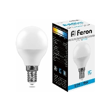 Лампа светодиодная Feron LB-550 9W 230V E14 6400K G45 Лампа светодиодная Feron LB-550 9W 230V E14 6400K G45