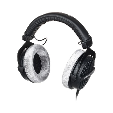 Проводные наушники Beyerdynamic DT 990 PRO 80 OHMS черный/серый, полноразмерные, открытая конструкция, велюровые амбушюры