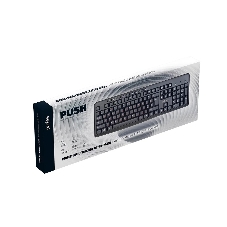 Клавиатура проводная Perfeo PUSH Multimedia, USB, черная