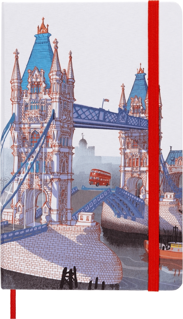 Блокнот Moleskine LIMITED EDITION I AM LONDON LEQP060IAMLO Large 130х210мм, 240 страниц, слоновая кость страницы линейка, твердая обложка, белый