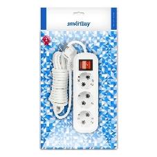 Удлинитель Smartbuy (SBE-16-3-1.5-ZS) 3 гнз х 1,5 м (16А/3.5 кВт, ПВС 3х1.0)