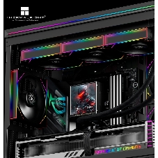 Система водяного охлаждения Thermalright Peerless Vision 360 Soc-AM5/AM4/1200/1700/1851 черный 4-pin 28.1dB Al LCD Ret (P-VISION-360-BL-ARGB)
