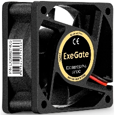 Вентилятор корпусной ExeGate EX06025S2P-5, 60 мм, 3500 об/мин, 25 дБ, 2-pin, без подсветки
