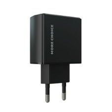 Сетевое зарядное устройство MORE CHOICE (4610196409936) NC60 1USB-C 3.0A PD 20W быстрая зарядка черный