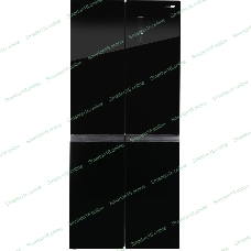 Холодильник Nordfrost RFQ 450 NFGb черное стекло многокамерный 270/135л морозилка сбоку, No Frost, Side by Side