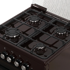 Плита газовая De Luxe 5040.32Г (КР) ЧР 014 коричневый, конфорок 4 шт, духовка 46 л, 50 см x 85 см x 50 см