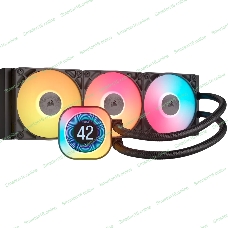 Система жидкостного охлаждения Corsair iCUE LINK TITAN 360 RX LCD (360мм, черный, RGb/ Fans: 3x120мм, 73.5CFM, 36dBA, 2100RPM/ S: 1851, 1700, AM5, AM4)