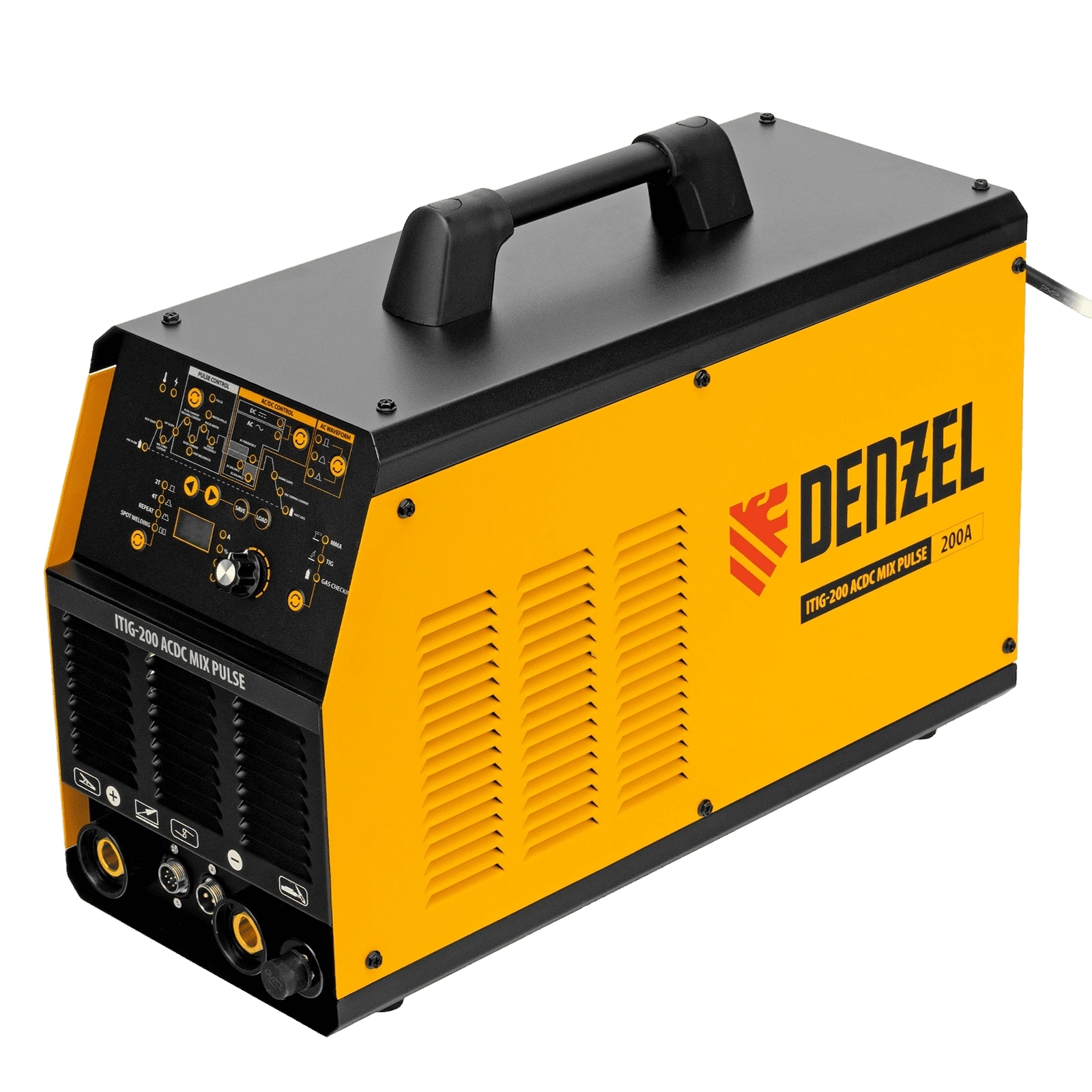 Аппарат инвертор. аргонодуговой сварки Denzel ITIG-200 DС Pulse Cold Weld, 200 А, ПВ 60%