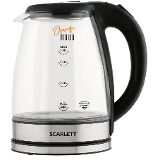 Чайник электрический Scarlett SC-EK27G36 1.8л. 1800Вт черный (корпус: стекло)