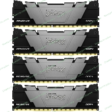 Оперативная память Kingston Fury Renegade, 64Gb (4x16GB), DDR4, 3600MHz, CL16, DIMM, с радиаторами, серый/черный