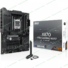 Материнская плата ASUS X870 MAX GAMING WIFI7, AM5, AMD X870, 4xDDR5, 4xSATA, 3xM.2, 1xPCIe 5.0 x16, 2xPCIe 4.0 x16, 1xPCIe x1, 1xHDMI, 2xUSB-C 40Gbps (USB4), 1xUSB-A 10Gbps, 3xUSB-A 5Gbps, 4xUSB-A 2.0, 1x2.5Gb LAN, Wi-Fi 7, Bluetooth 5.4, 3x3.5 мм, 7.1, ATX