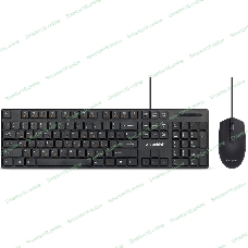 Комплект клавиатура+мышь Gembird KBS-9050L проводной, USB, 1000 DPI, чёрный