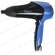 Фен Kelli KL-1121 черный/синий, 1800 Вт